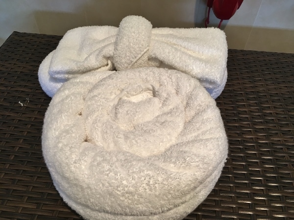 towels on display on a table