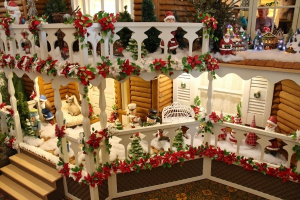 closeup of part of a large gingerbread house