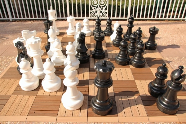 a giant chess set