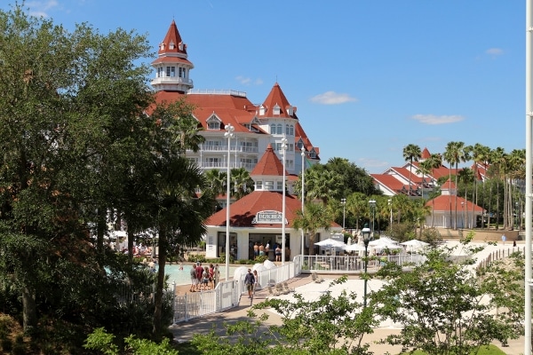 view of the Grand Floridian from a balcony