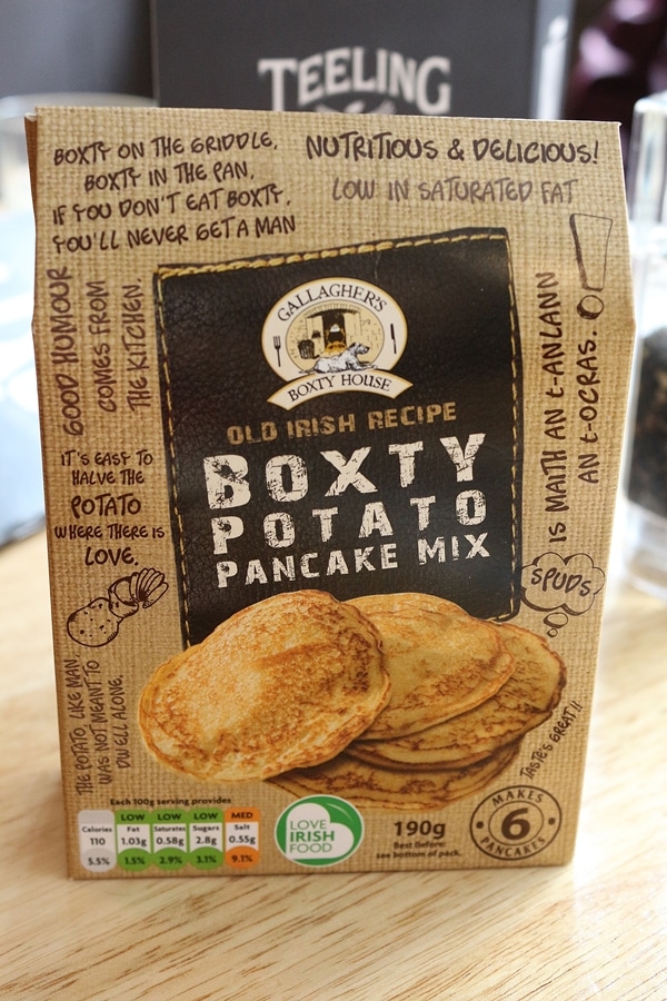 a bag of Boxty Potato Pancake Mix