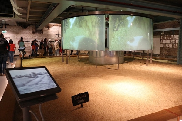 a large room in the Guinness Storehouse museum