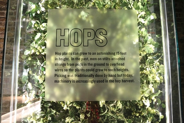 a sign about Hops