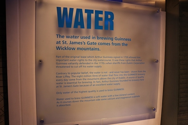 A sign about Water