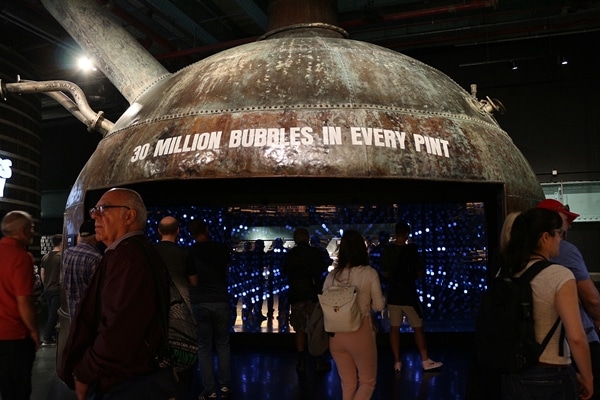 a display in the Guinness Storehouse