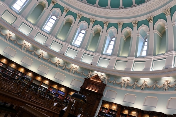 interior of the National Library in Dublin