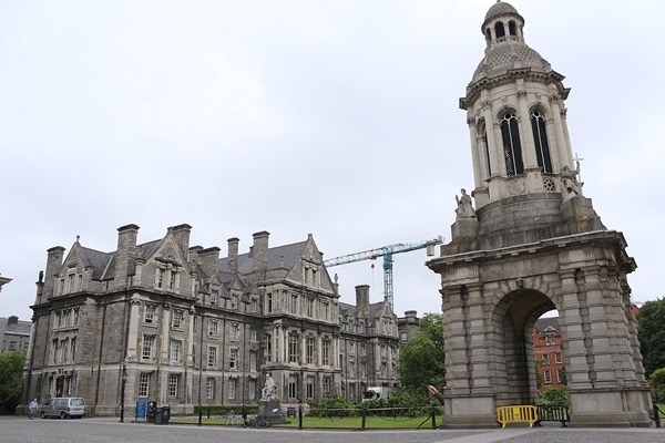 stone buildings at Trinity College in Dublin