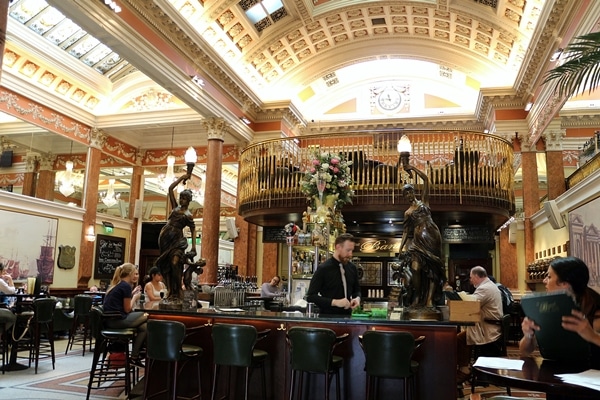 interior of a grand looking restaurant