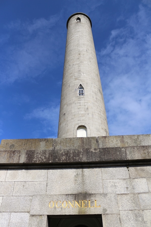 looking up at a tall tower