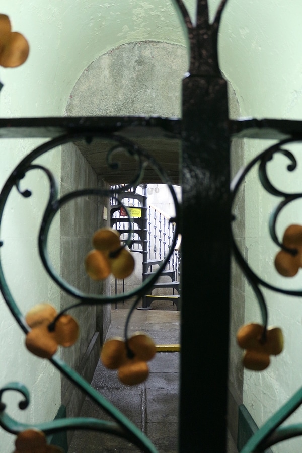 view through an ornate gate