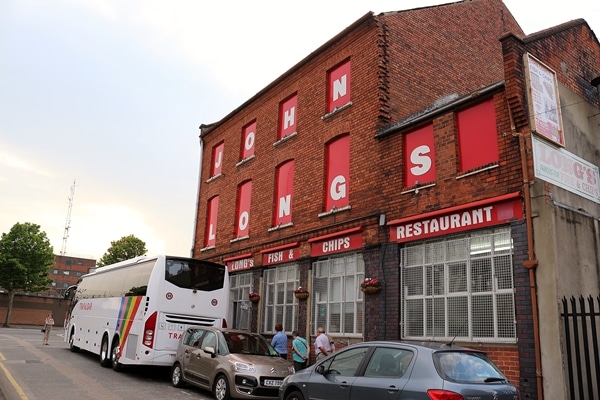 exterior of John Longs restaurant in Belfast