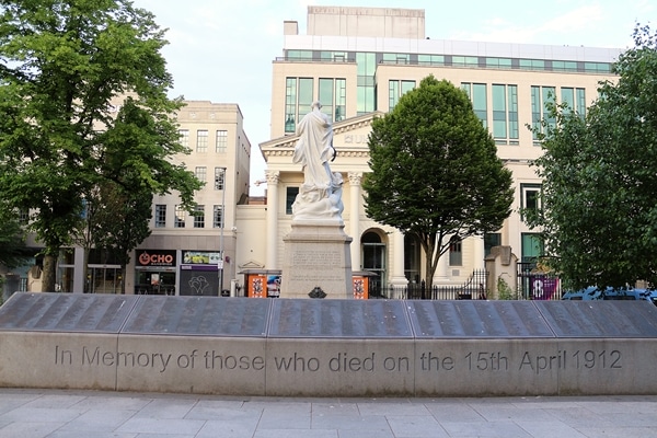 A memorial for the Titanic victims