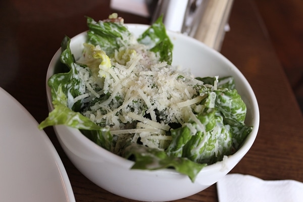 A bowl of Caesar salad