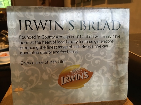 a sign that says Irwin\'s Bread