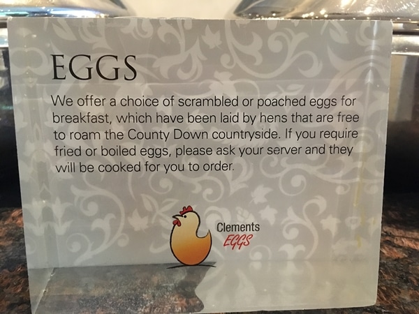 a sign that says Eggs