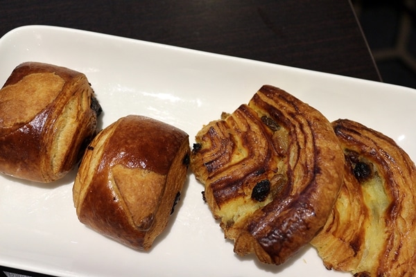 breakfast pastries on a white plate