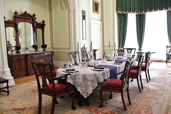 A dining room table