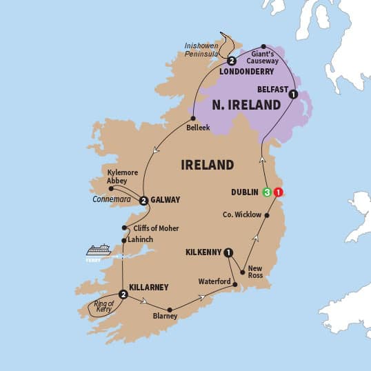 a map of Ireland