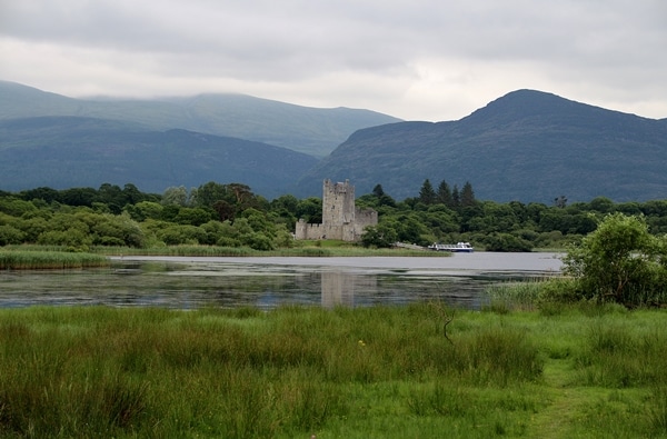 Ross Castle in the middle of a lake