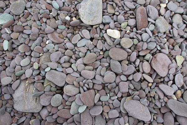A pile of smooth rocks