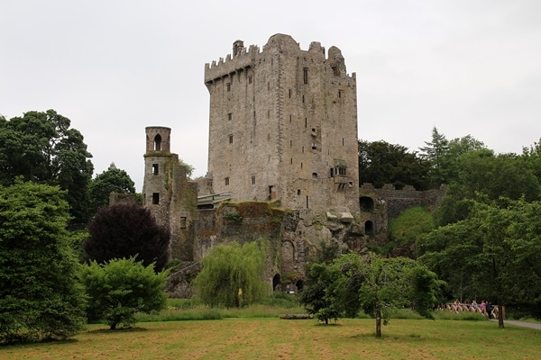 Blarney Castle surrounded by trees