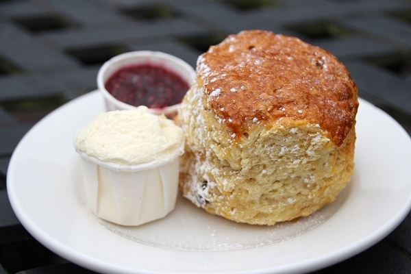 side view of a very large scone