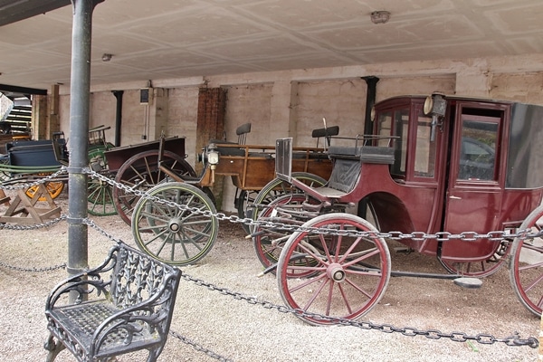 a row of old carriages