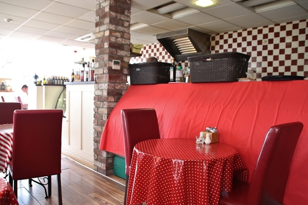 interior of a small restaurant