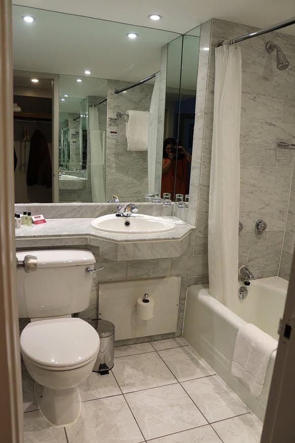 A hotel bathroom