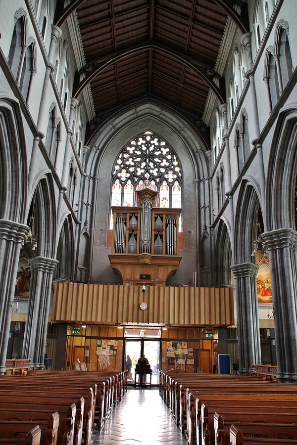 pipe organ in a large church