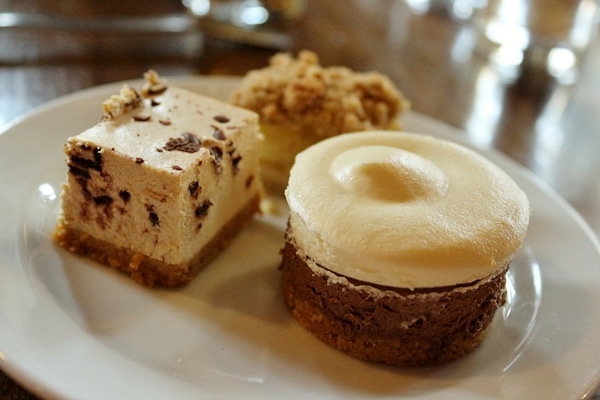 a small selection of desserts on a plate