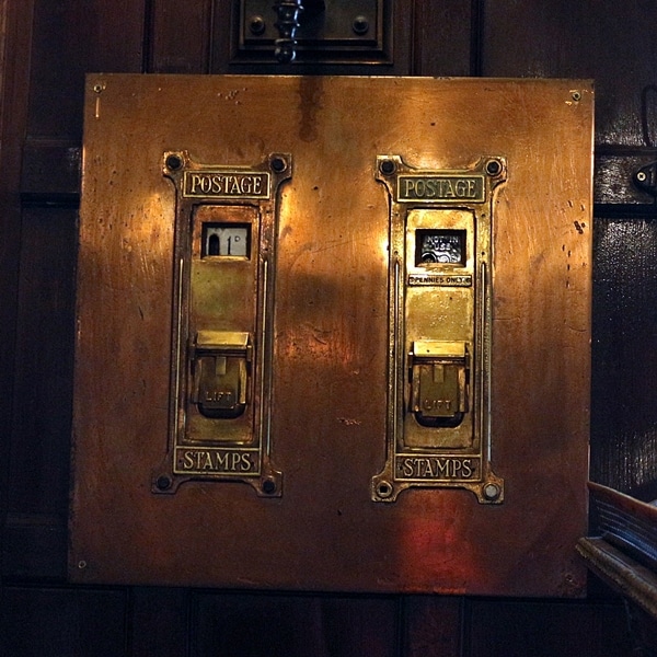 old copper mail slots