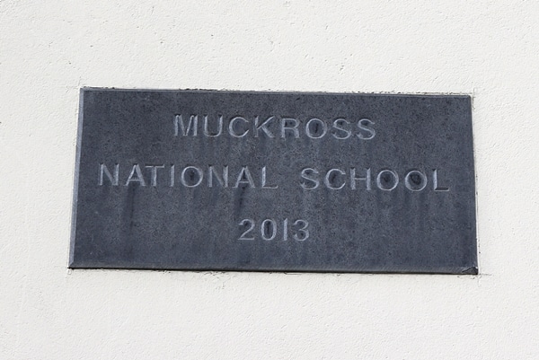 A sign that says Muckross National School 2013