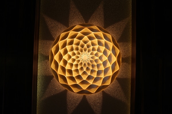 A close up of a light