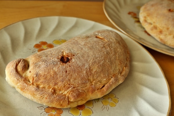 a calzone on a plate