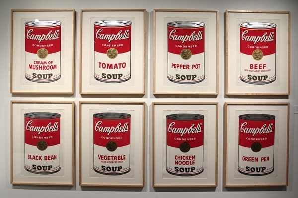 8 Campbell\'s Soup Can paintings