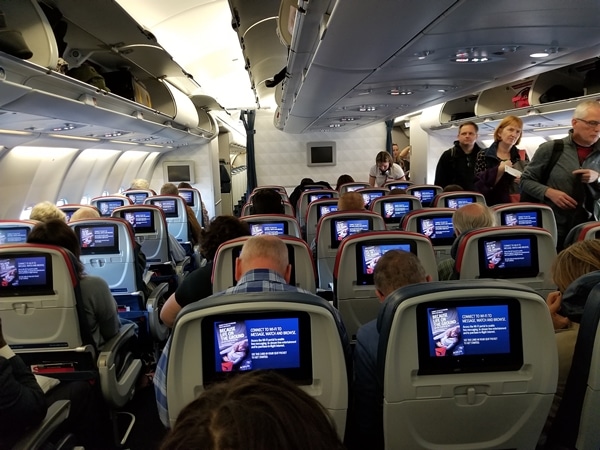 the interior of a plane