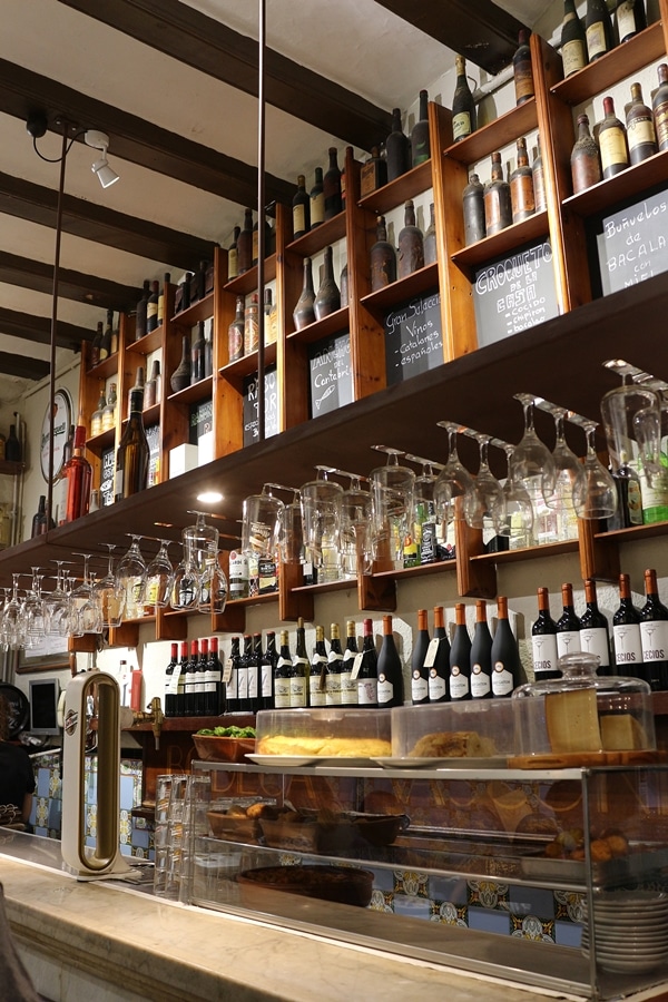 bar area inside a restaurant