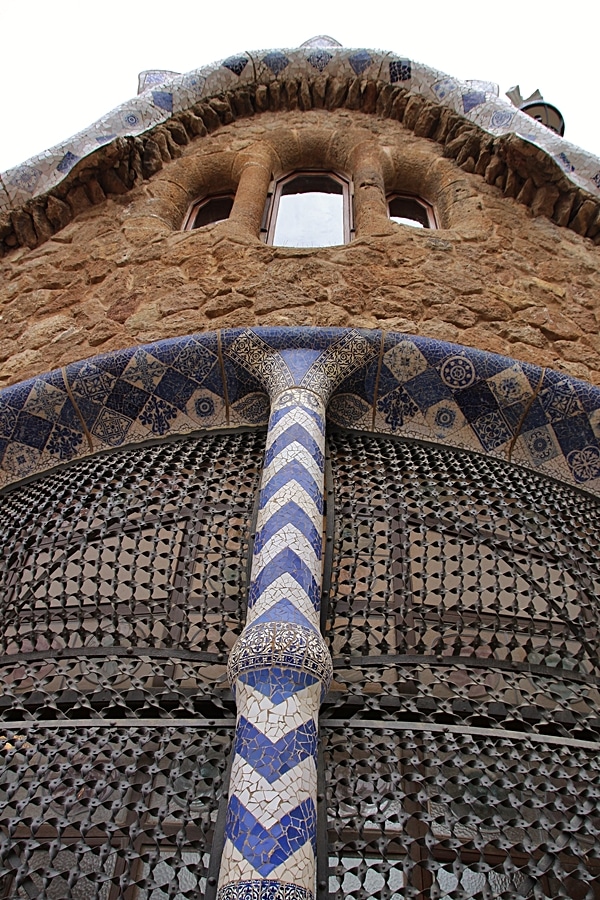 closeup of mosaic on a building