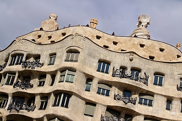 closeup of Casa Milà