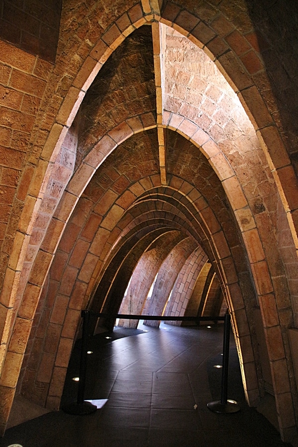  a brick archway that resembles an rib cage