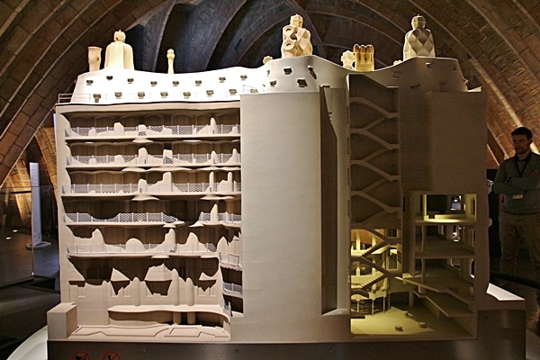 cross section of a model of Casa Milà