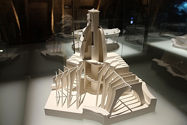 a model of the interior of the Casa Milà attic