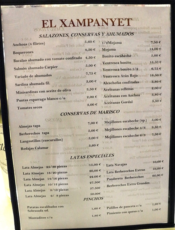 A close up of a restaurant menu