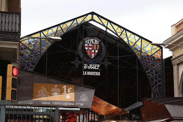 view of the exterior of La Boqueria food market