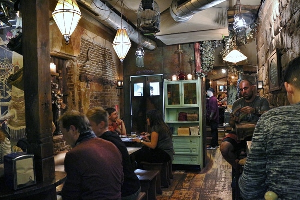 interior of a busy restaurant