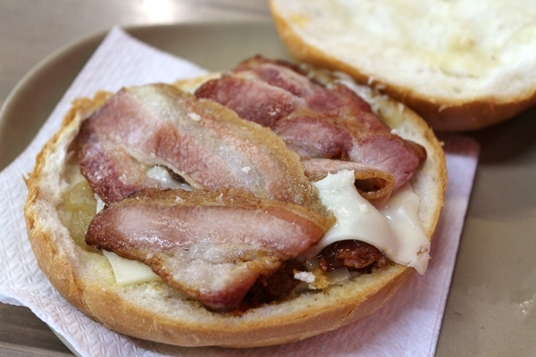 A close up of a sandwich on a plate