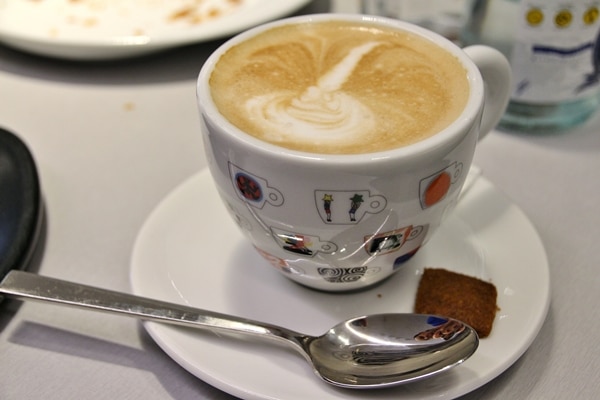 closeup of a cappuccino