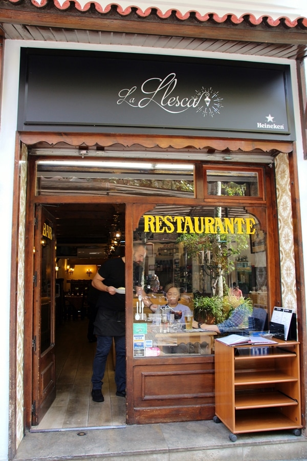 exterior of a restaurant called La Llesca