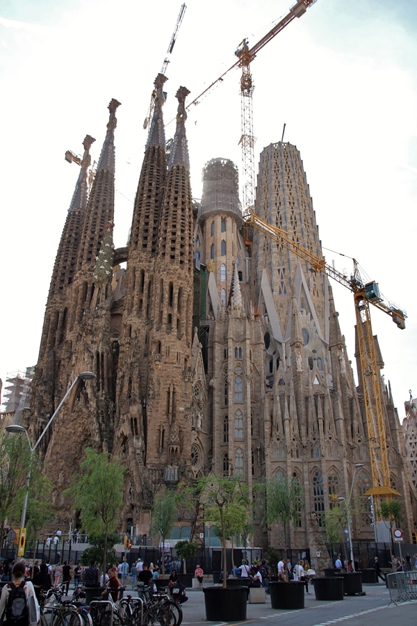 exterior of Sagrada Família church in Barcelona